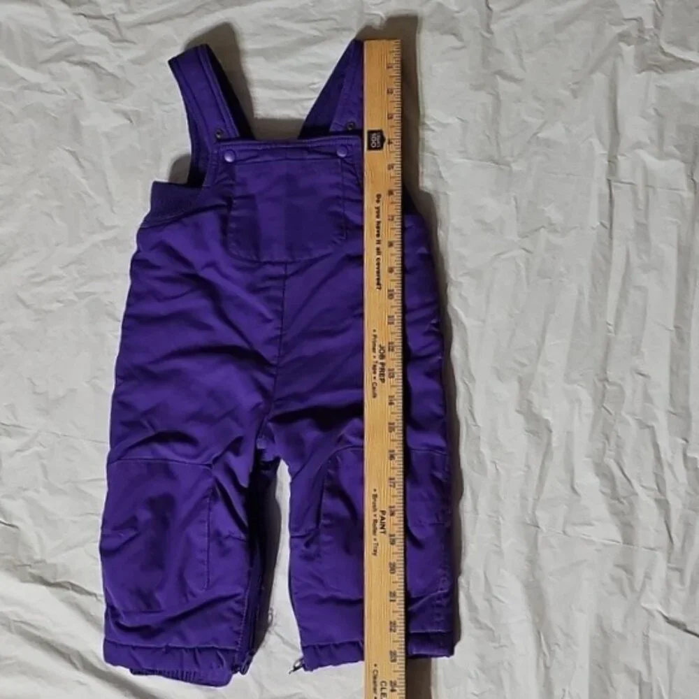 The Children's Place Baby 12 Months Purple Thermolite Bib Snowsuit Used
